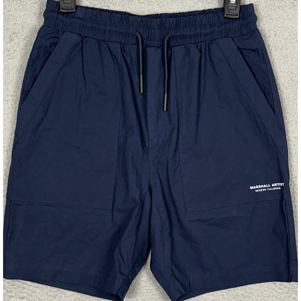 NEW Marshall Artist Shorts Mens Small Navy Blue Modern Tailoring Utility Casual